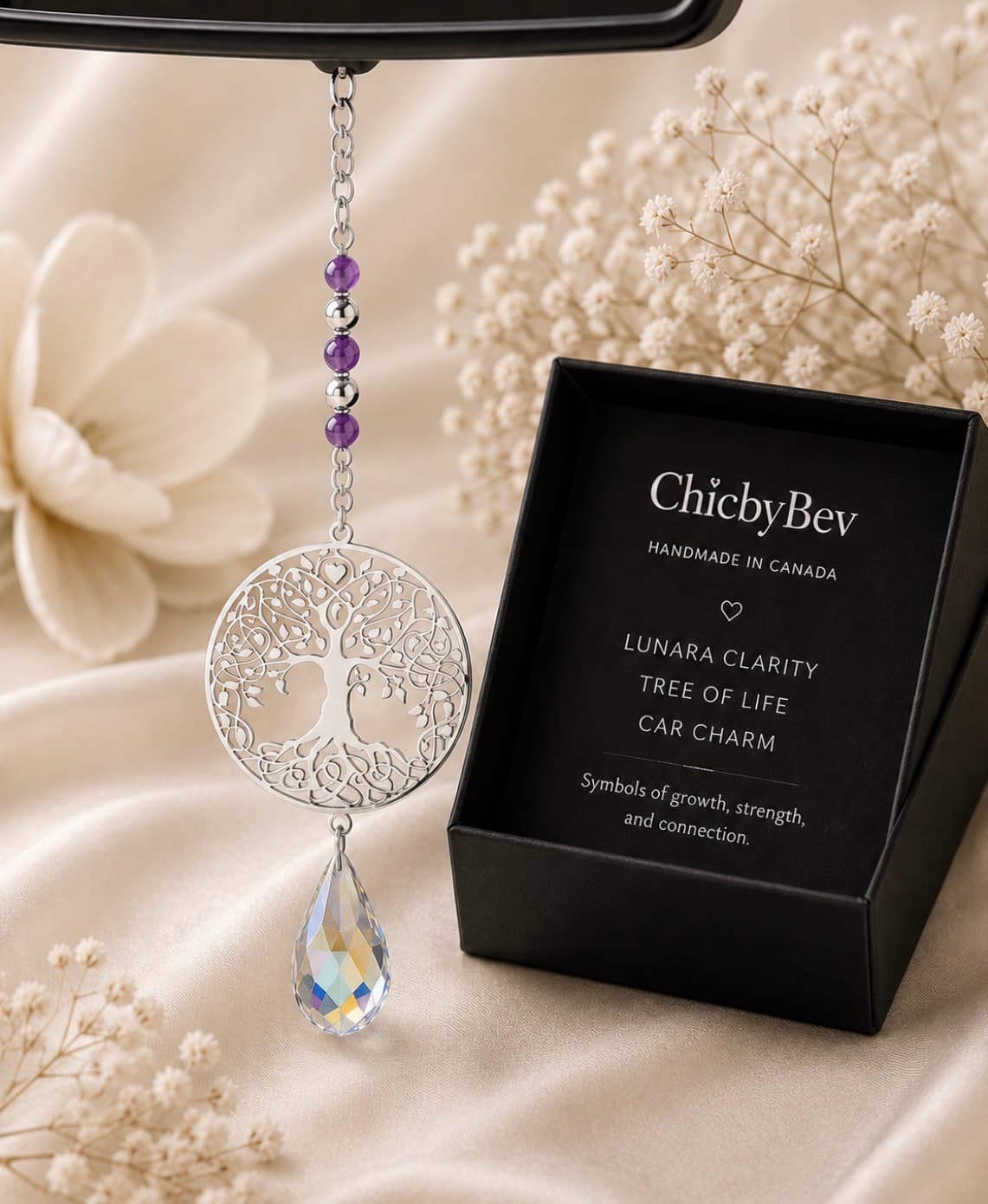 Lunara Clarity Tree of Life Car Charm