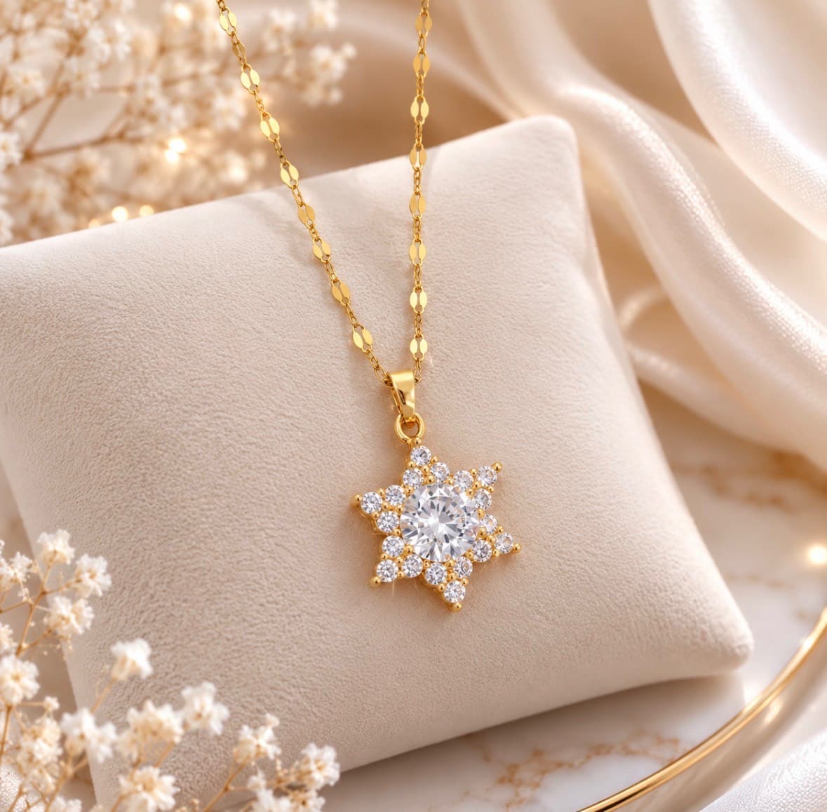 Bethlehem Golden Star Necklace