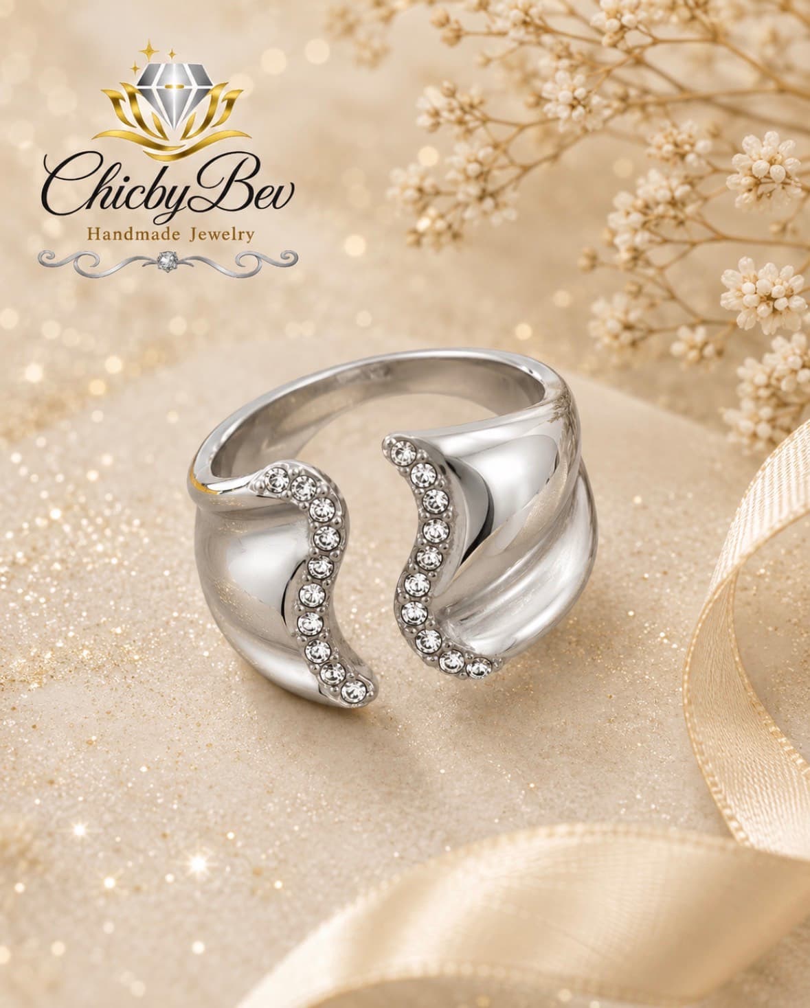 Seraphina Spark Adjustable Ring