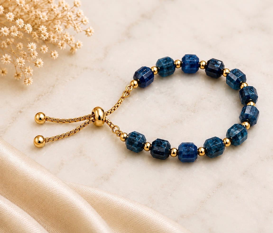 Azure Golden Tide Adjustable Bracelet