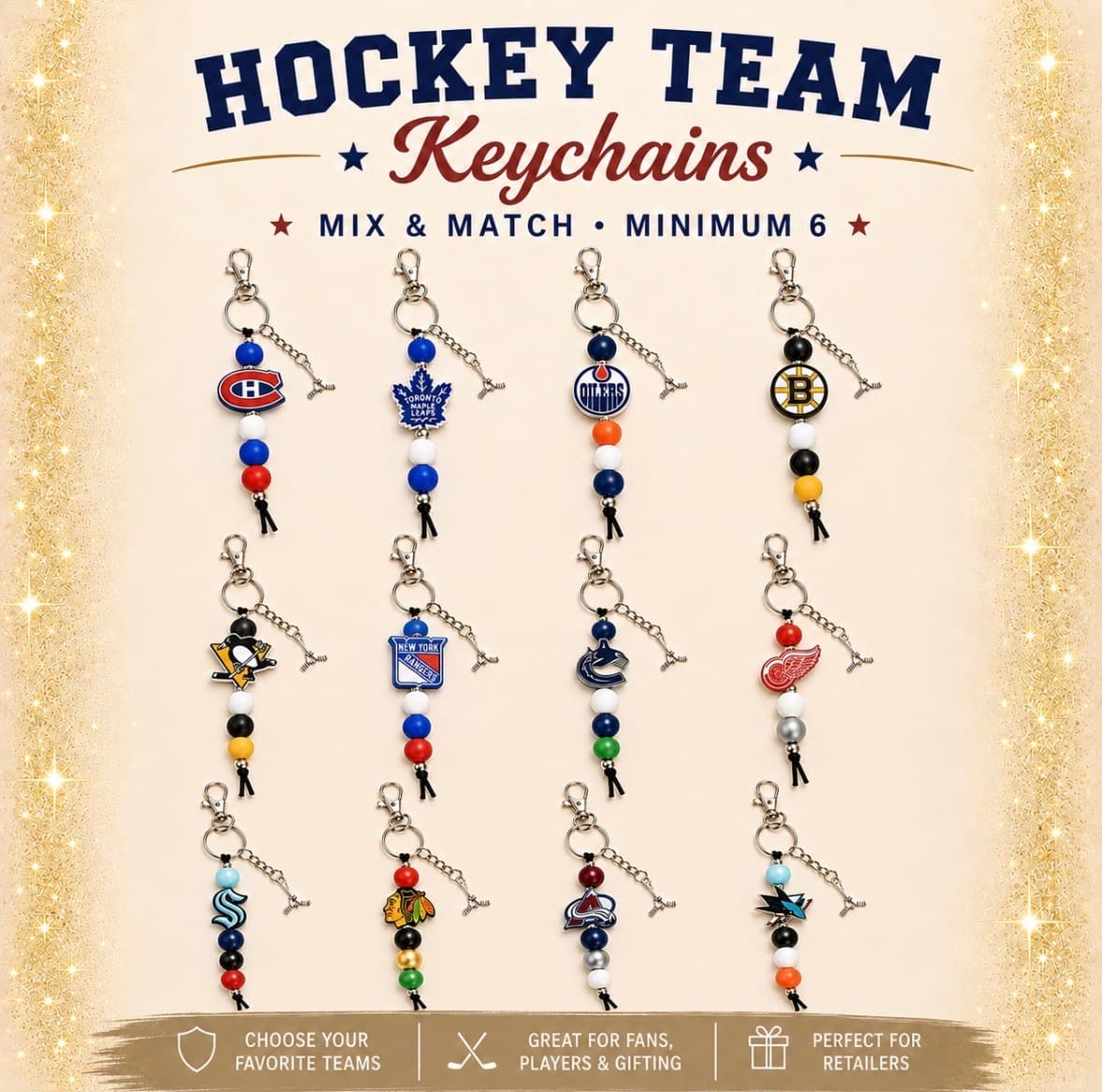 Hockey Team Keychain