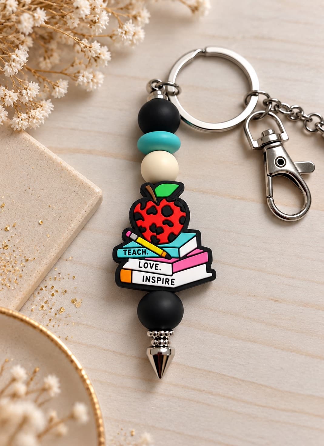 Teach • Love • Inspire Teacher Keychain