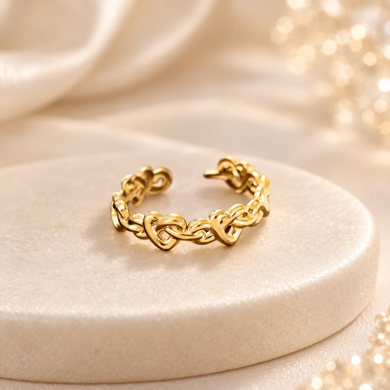 Golden Hearts Forever Adjustable Ring (Copy) (Copy)