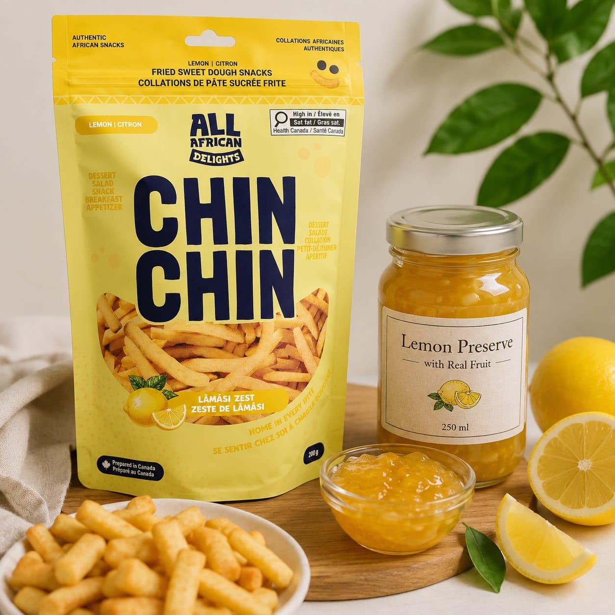 Chin Chin Sweet Fried Dough Sticks 200g - Lemon