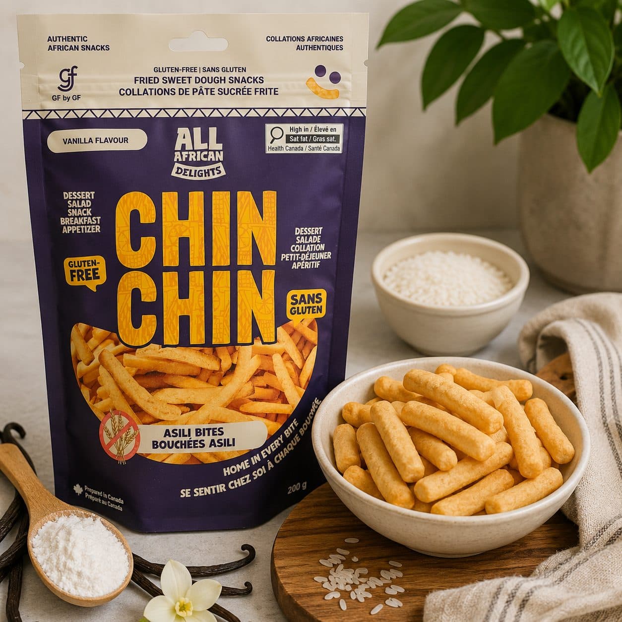 Chin Chin Sweet Fried Dough Sticks 200g - Gluten-Free