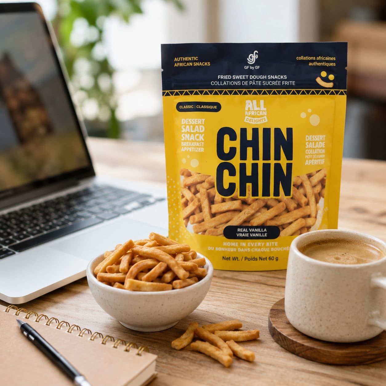 Chin Chin Sweet Fried Dough Sticks 60g - Vanilla-Classic