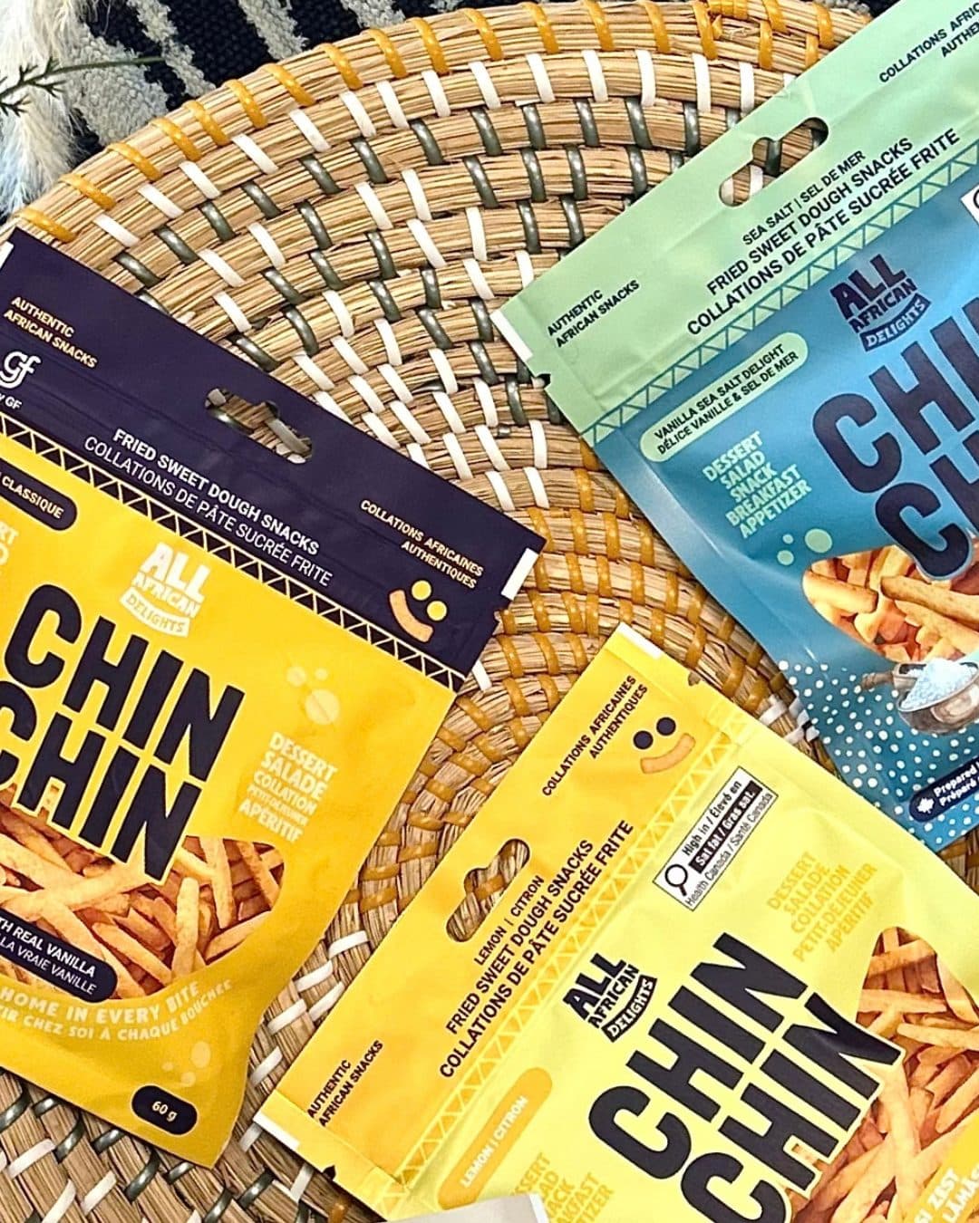 Mixed Variety Case Chin Chin– Vanilla, Lemon & Sea Salt | 12 × 60 g