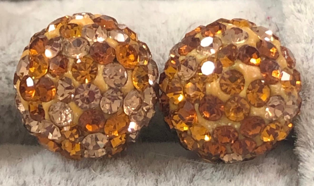 November Bliss 10mm Crystal ball Earrings