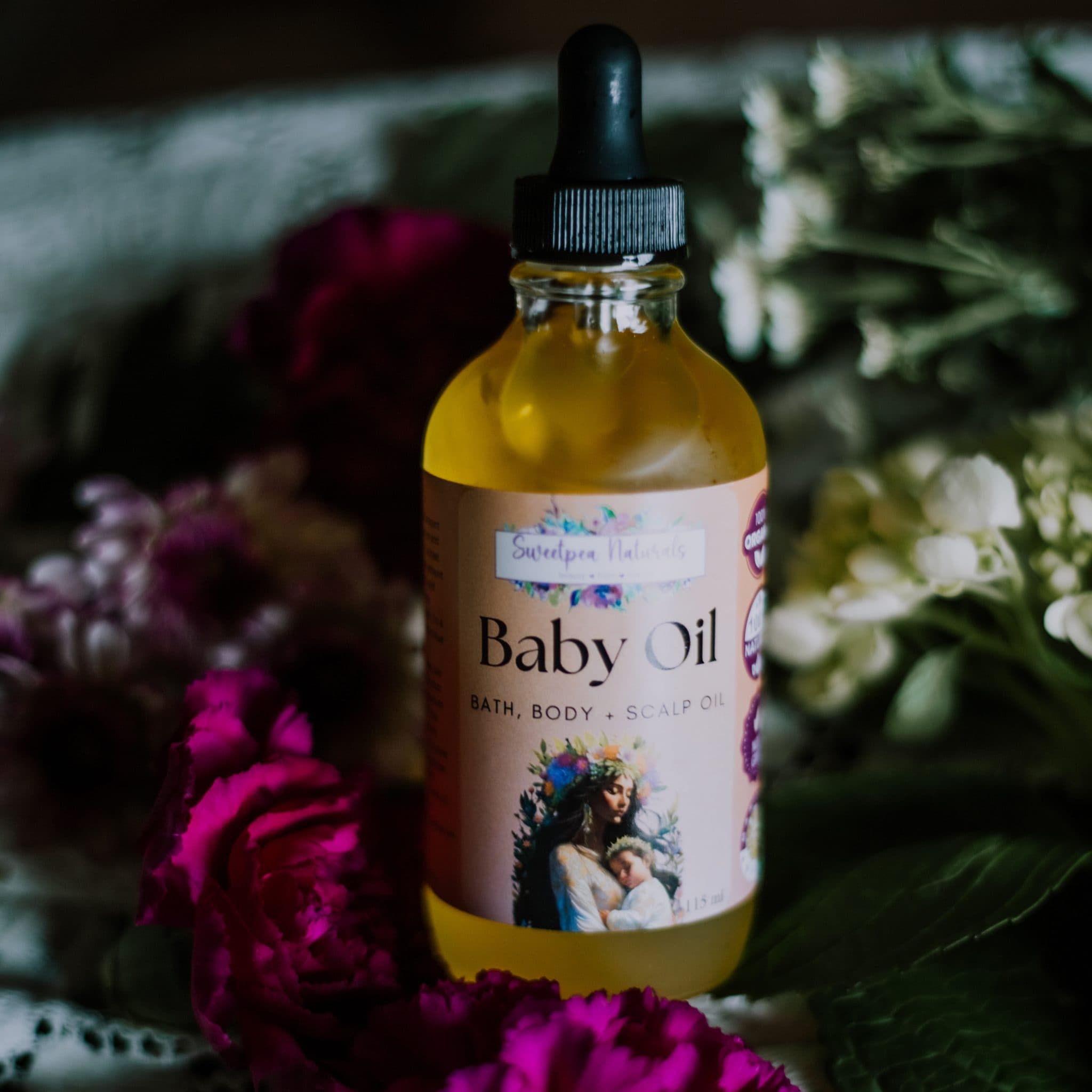 Baby Oil for Bath, Body and Scalp 115 ml