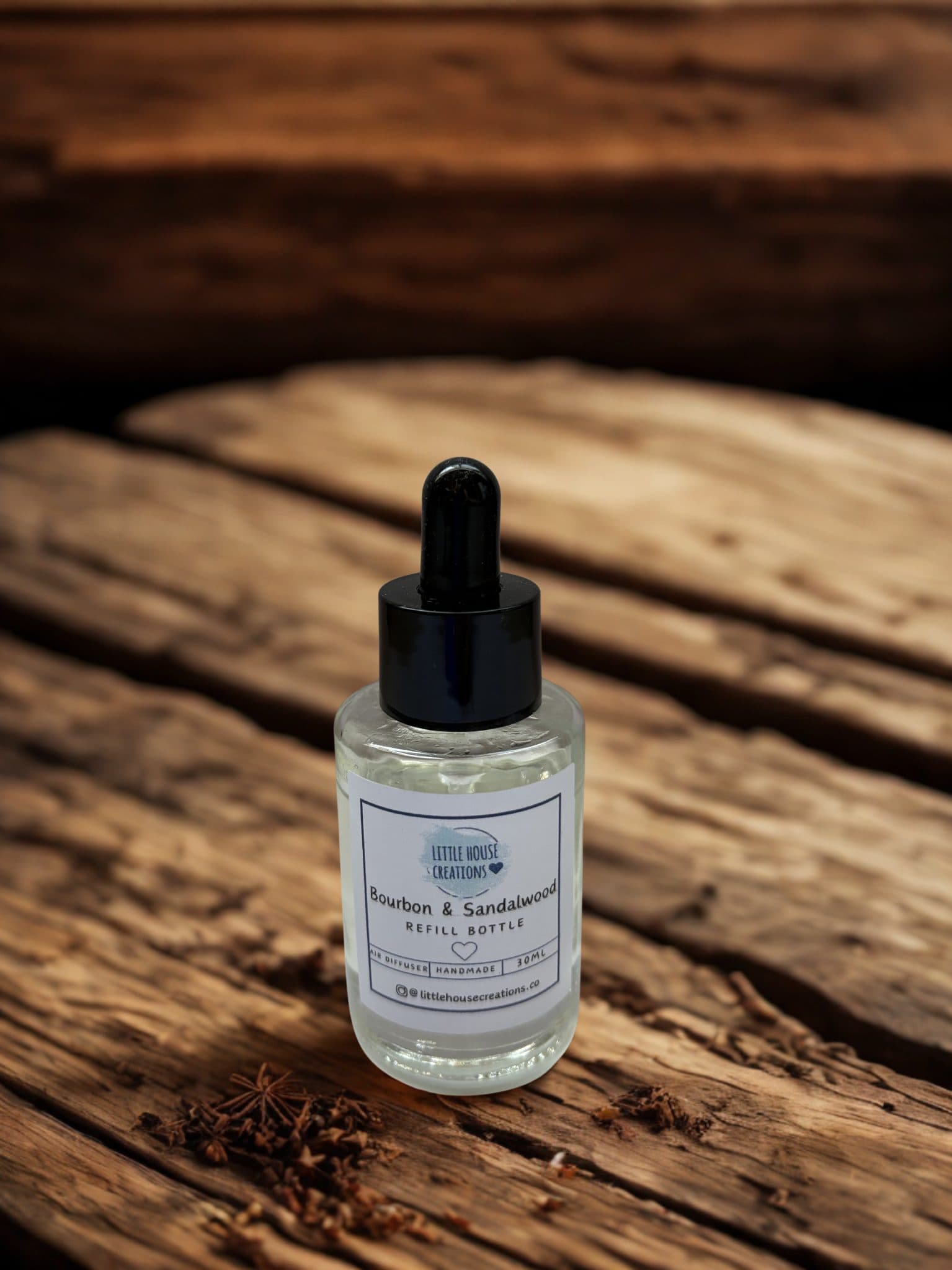Bourbon & Sandalwood Air Diffuser Refill Bottle