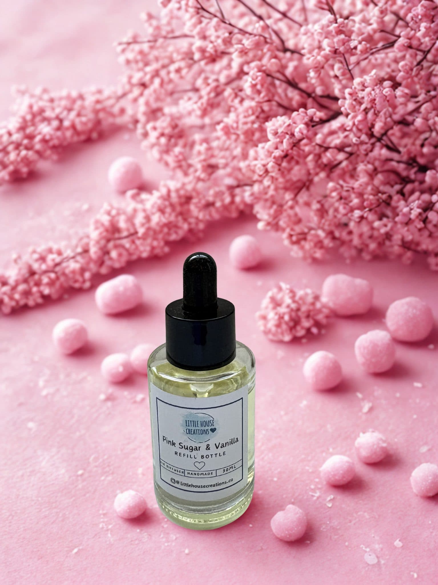 Pink Sugar Vanilla Air Diffuser Refill Bottle