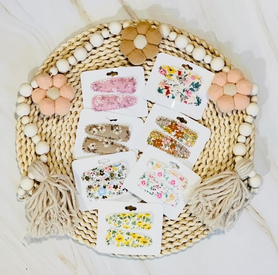Snap Hair Clips Pair