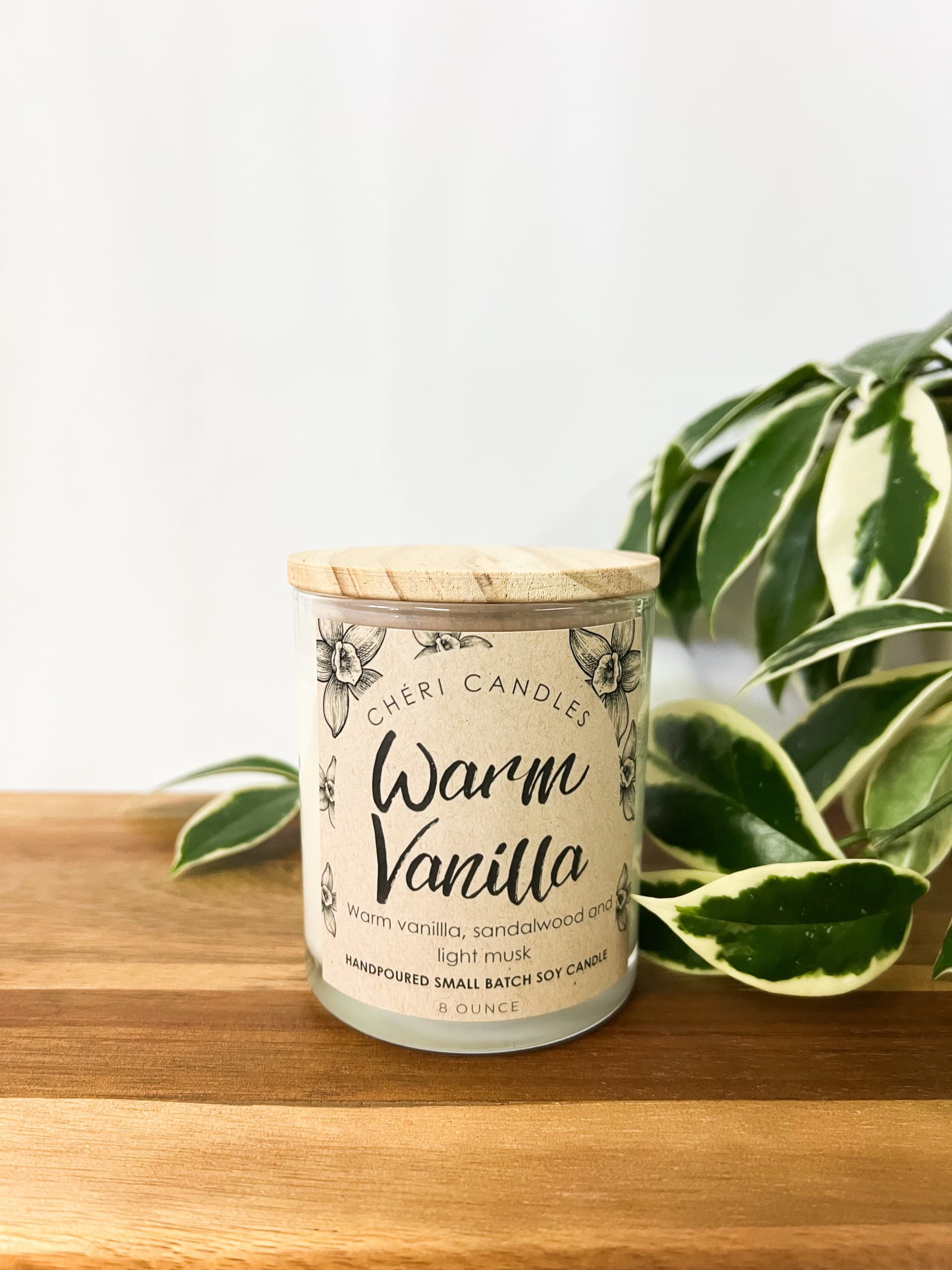 Warm Vanilla Hand Poured Soy Candle